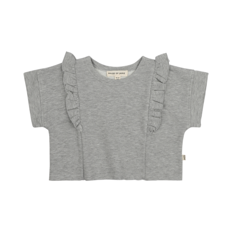 House of Jamie House of Jamie | Relaxed Ruffled Tee | Grey Melange (Sweat)