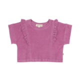 House of Jamie House of Jamie | Relaxed Ruffled Tee | Violet (Terry Cotton)