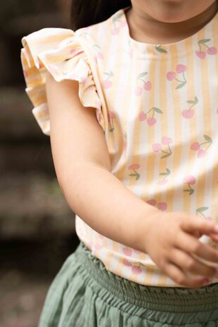 House of Jamie House of Jamie | Ruffled Tee | Cherry Party