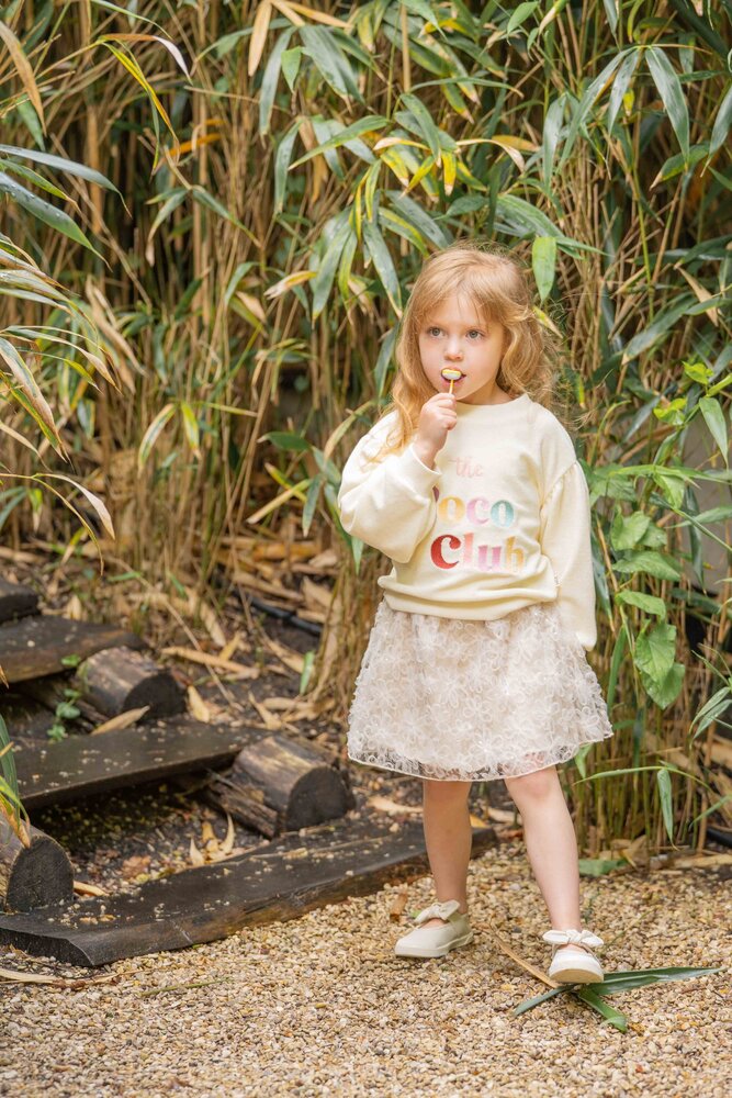 House of Jamie House of Jamie | Dreamy Skirt | Daisy Ivory (Tulle Mesh)