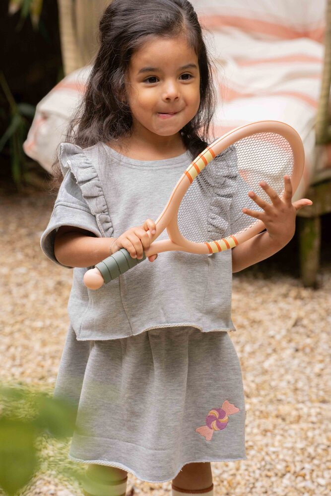 House of Jamie House of Jamie | Skater Skirt | Grey Melange (Sweat)