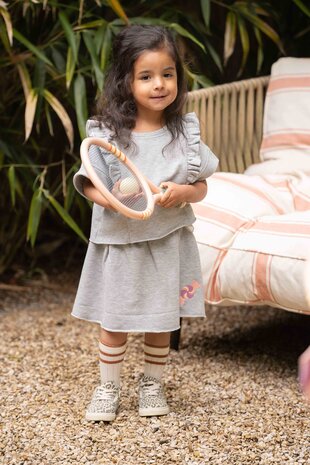 House of Jamie House of Jamie | Relaxed Ruffled Tee | Grey Melange (Sweat)