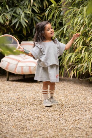 House of Jamie House of Jamie | Relaxed Ruffled Tee | Grey Melange (Sweat)