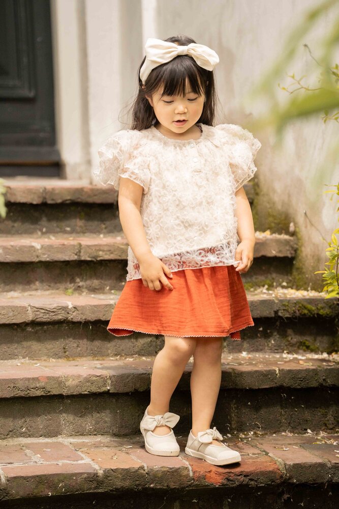 House of Jamie House of Jamie | Dreamy Butterfly Top | Daisy Ivory (Tulle Mesh)