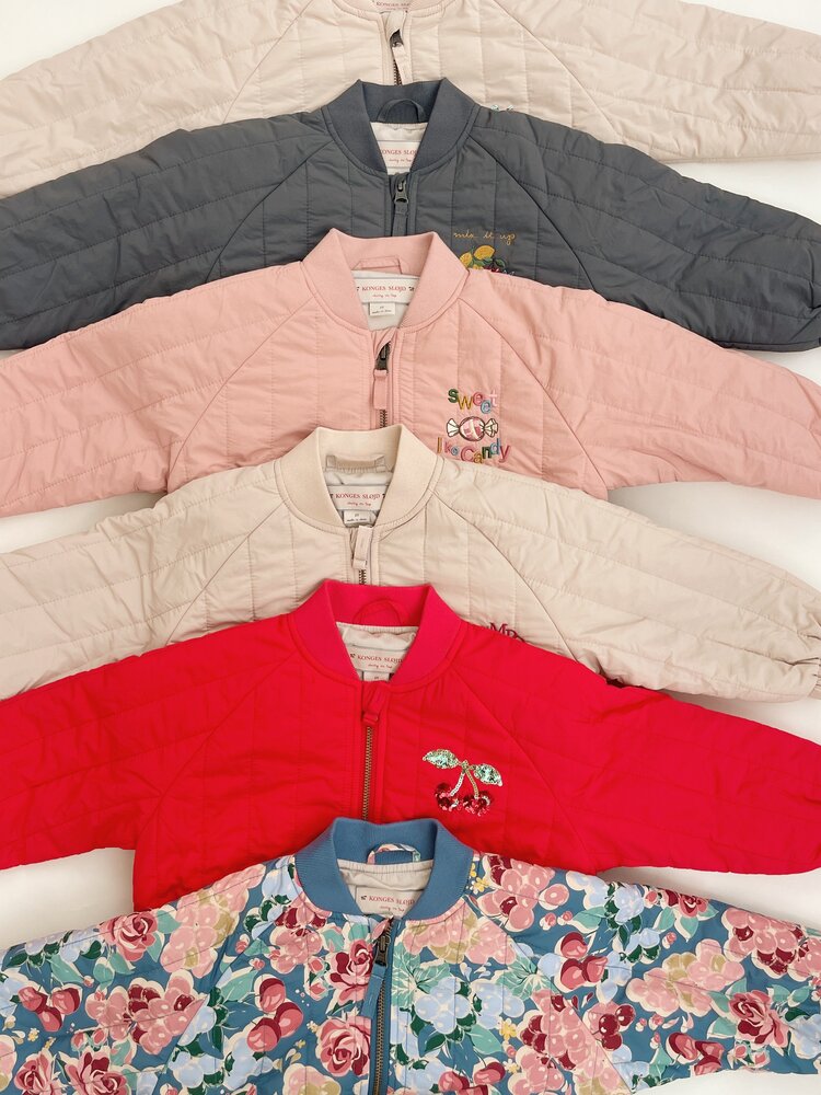 Konges Sløjd Konges Sløjd | Juno Printed Bomber Jacket | Bloomiegrape Blues