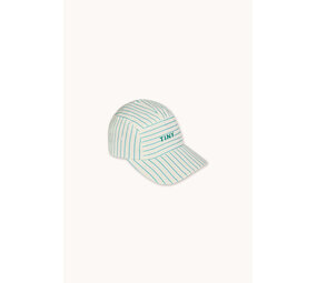 Tiny Cottons Tiny Cottons | Cyan Fine Stripes Cap
