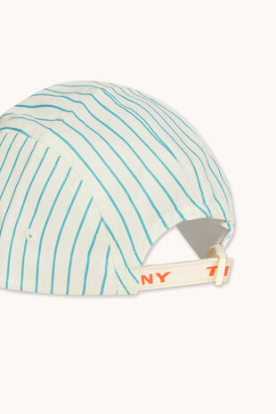 Tiny Cottons Tiny Cottons | Cyan Fine Stripes Cap