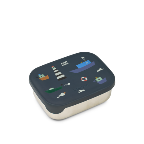 Liewood Liewood | Arthur Printed Lunchbox | Sailing / Classic navy