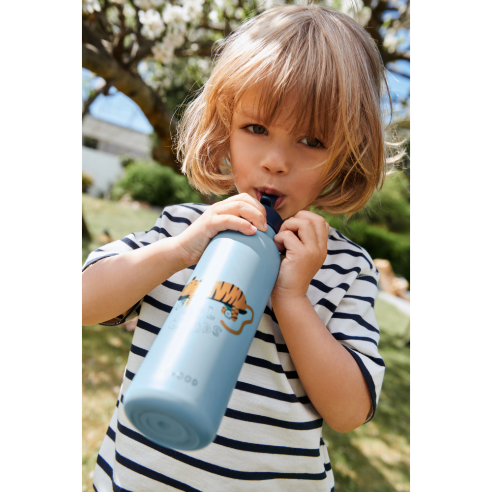 Liewood Liewood | Falk Water Bottle 500 ml | Tiger / Beach blue