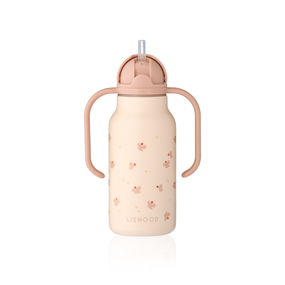 Liewood Liewood | Kimmie Water Bottle 250 ml | Mini Butterfly / Apple blossom