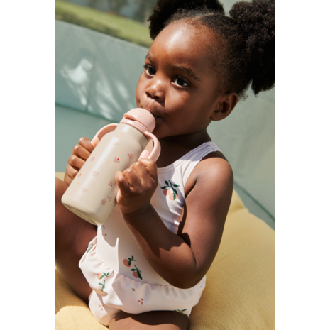 Liewood Liewood | Kimmie Water Bottle 250 ml | Mini Butterfly / Apple blossom