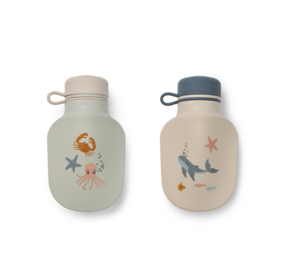 Liewood Liewood | Lizzie Smoothie Bottle 2-Pack | Sea creature / Sandy