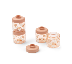 Liewood Liewood | Dominique Food Tritan Boxes 100 ml 4-Pack | Sweethearts / Pale tuscany