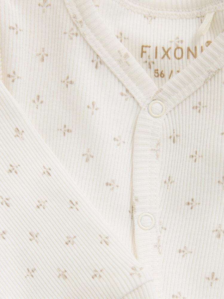 Fixoni Fixoni | Romper LS Rib  | Gardenia