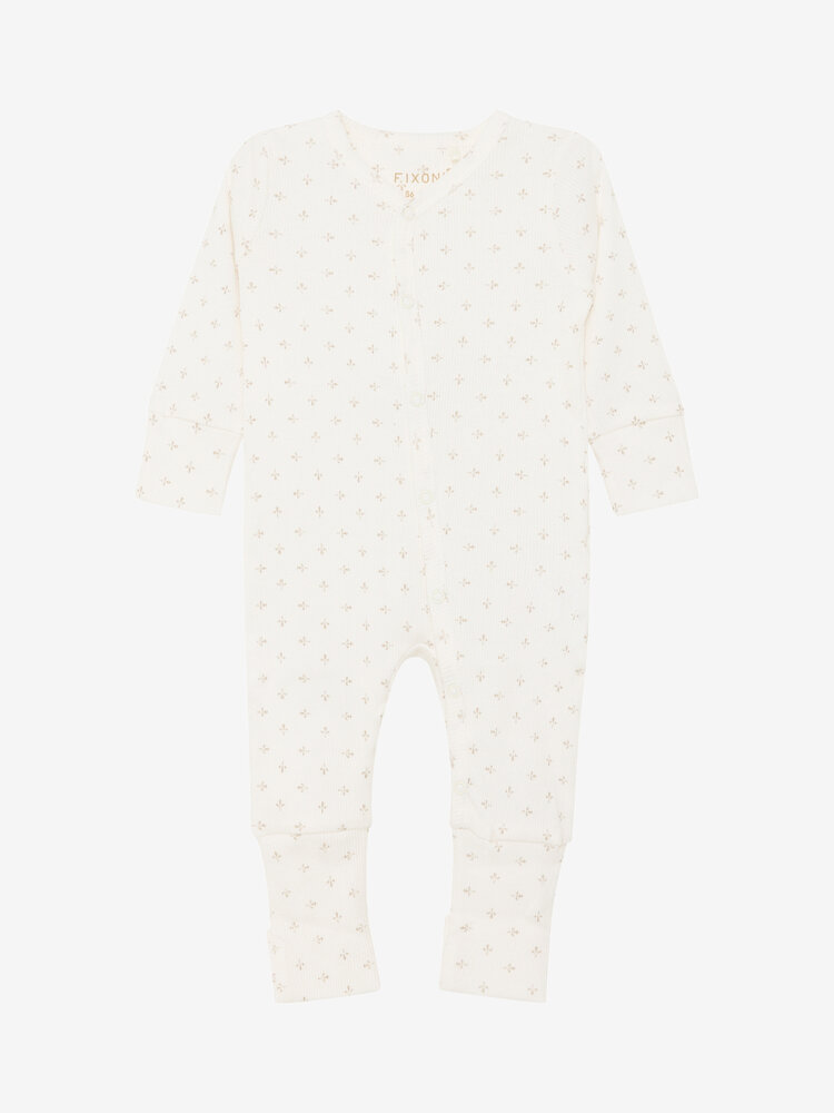 Fixoni Fixoni | Romper LS Rib  | Gardenia