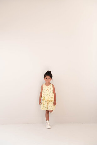 Jenest Jenest | Sofie Top  | Flower Aop Soft Yellow