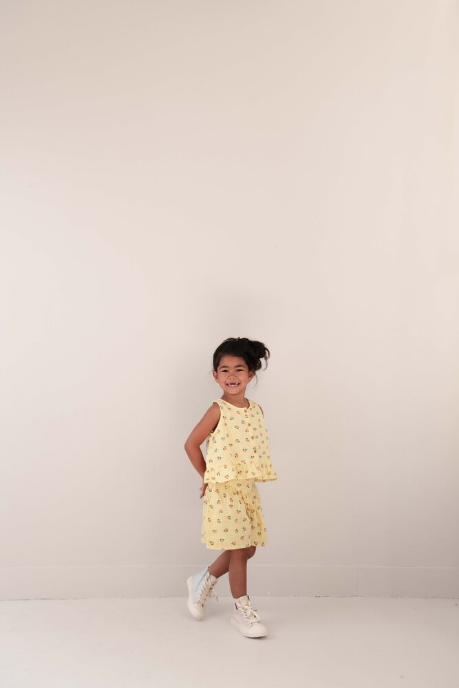 Jenest Jenest | Sofie Top  | Flower Aop Soft Yellow