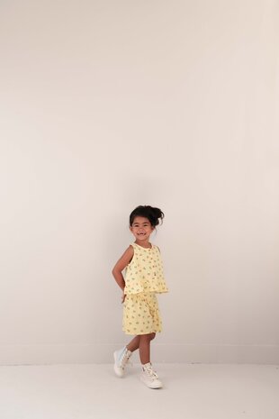 Jenest Jenest | Sofie Top  | Flower Aop Soft Yellow