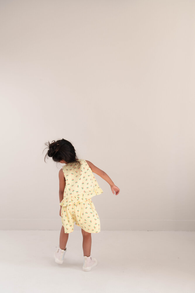 Jenest Jenest | Sofie Top  | Flower Aop Soft Yellow