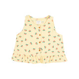 Jenest Jenest | Sofie Top  | Flower Aop Soft Yellow
