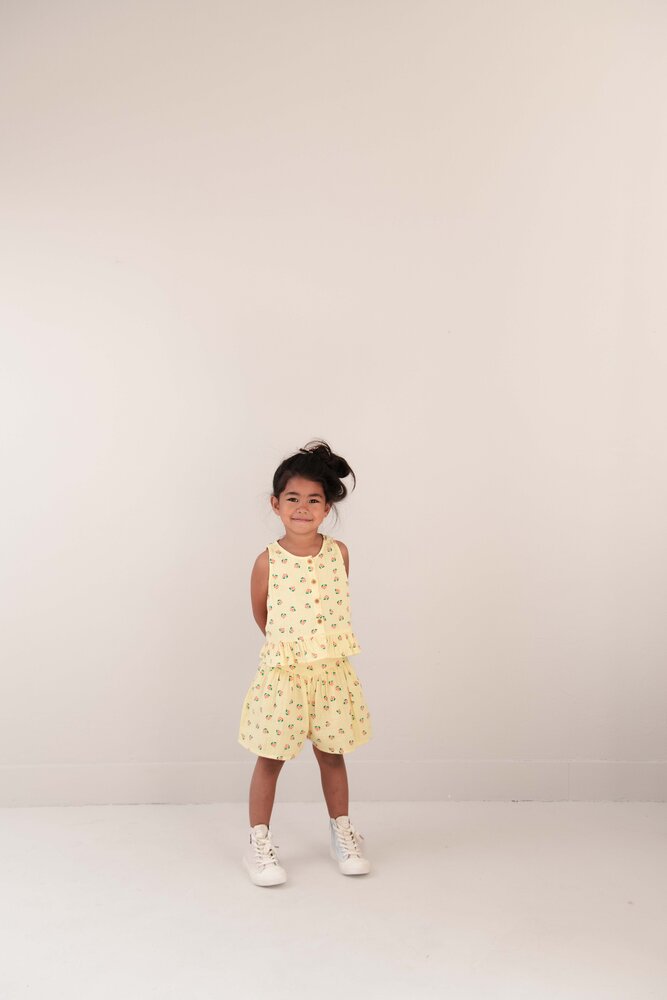 Jenest Jenest | Summer Shorts  | Flower Aop Soft Yellow