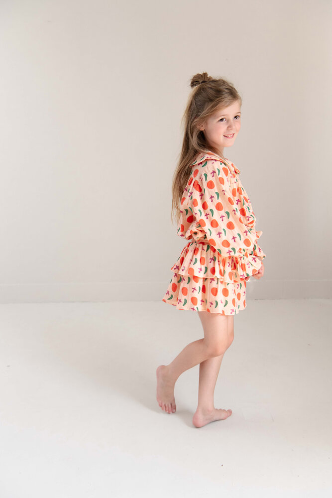 Jenest Jenest | Elle Skirt  | Bird Aop Peach Orange