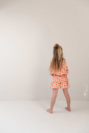 Jenest Jenest | Elle Skirt  | Bird Aop Peach Orange
