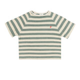 Jenest Jenest | To T-Shirt  | Sage Green Off White Stripe