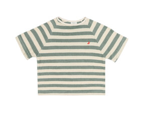 Jenest Jenest | To T-Shirt  | Sage Green Off White Stripe