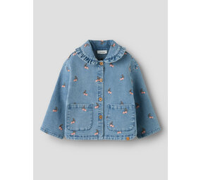 Lil ' Atelier Lil ' Atelier | NMFDEVA LOOSE DNM EMB JACKET 2024-ES LIL | Medium Blue Denim CHERRY