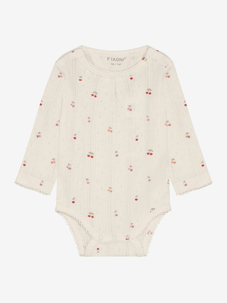 Fixoni Fixoni | Body LS Pointelle Cherry | Eggnog