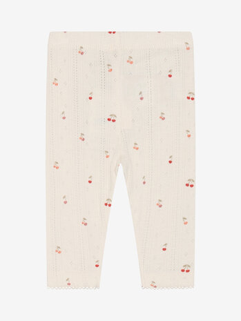 Fixoni Fixoni | Leggings Pointelle Cherry | Eggnog