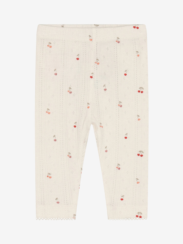 Fixoni Fixoni | Leggings Pointelle Cherry | Eggnog