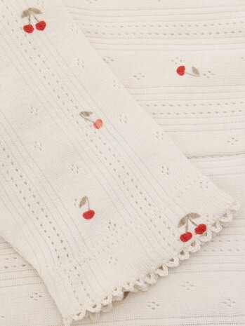 Fixoni Fixoni | Leggings Pointelle Cherry | Eggnog