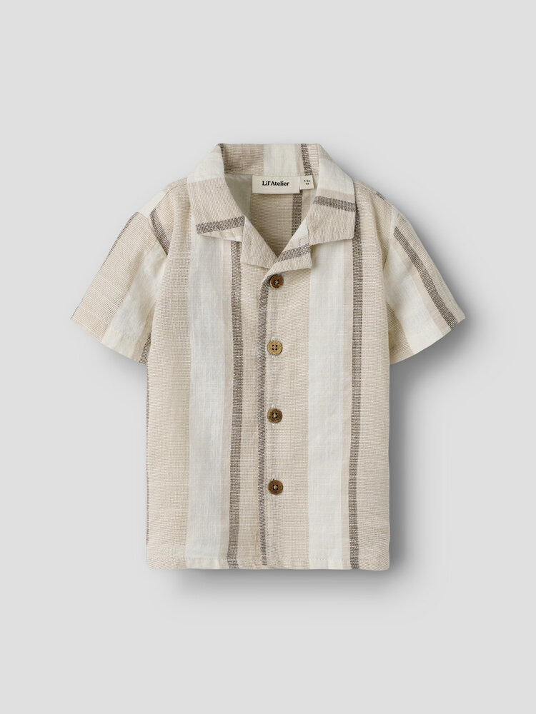 Lil ' Atelier Lil ' Atelier | NBMFIBERT SS LOOSE SHIRT LIL | Coconut Milk