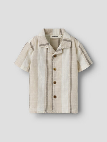 Lil ' Atelier Lil ' Atelier | NBMFIBERT SS LOOSE SHIRT LIL | Coconut Milk