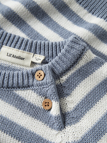 Lil ' Atelier Lil ' Atelier | NBMDASON LS KNIT LIL | Coconut Milk TRADEWINDS