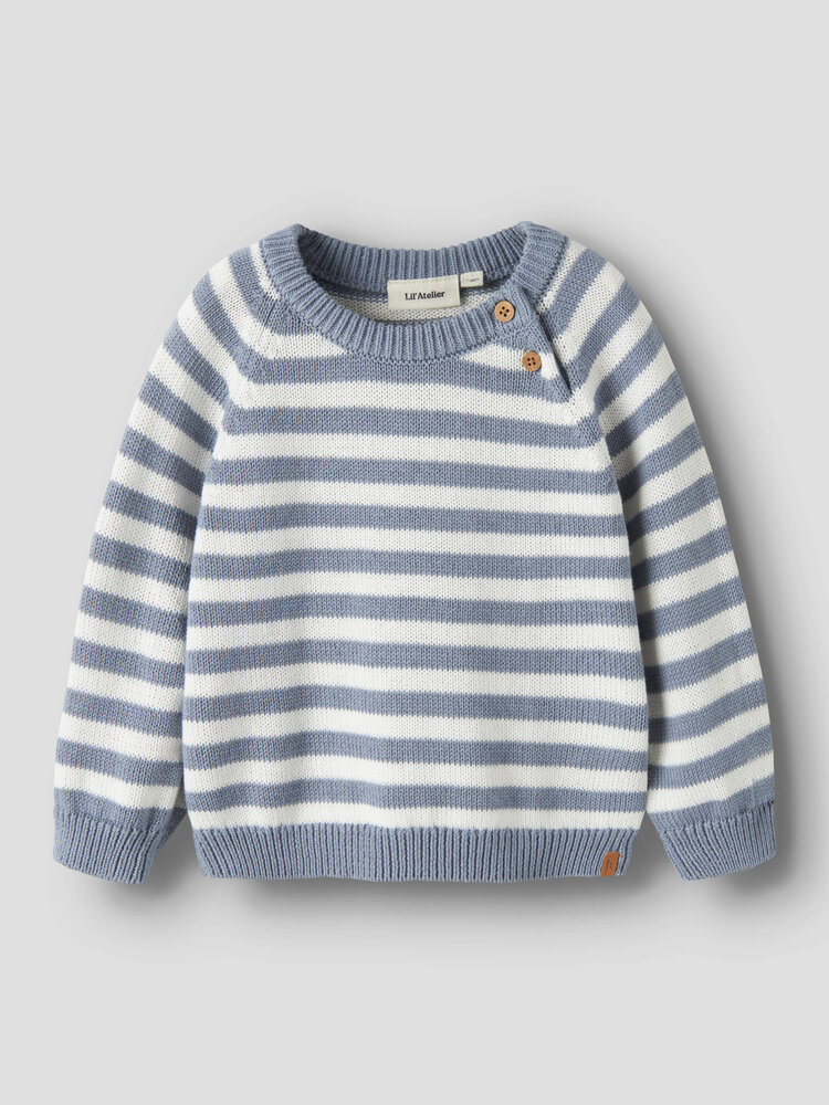 Lil ' Atelier Lil ' Atelier | NBMDASON LS KNIT LIL | Coconut Milk TRADEWINDS