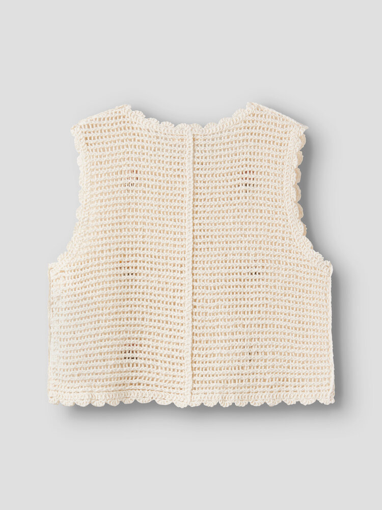 Lil ' Atelier Lil ' Atelier | NMFFLORA KNIT VEST LIL | Coconut Milk