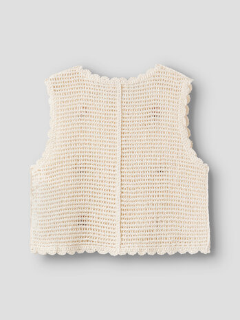 Lil ' Atelier Lil ' Atelier | NMFFLORA KNIT VEST LIL | Coconut Milk