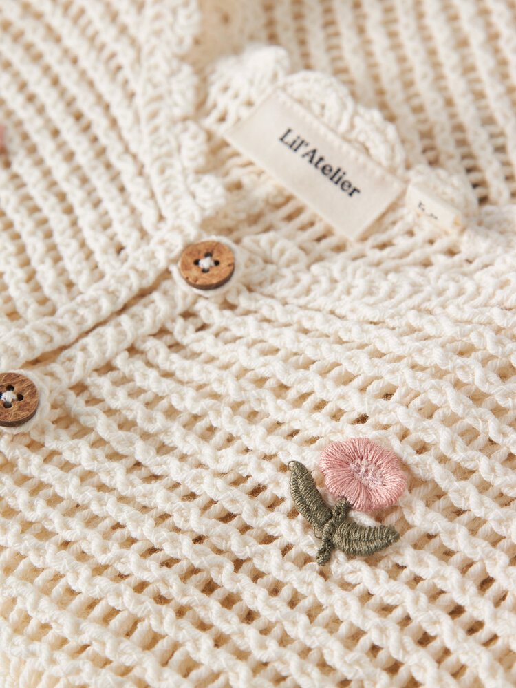 Lil ' Atelier Lil ' Atelier | NMFFLORA KNIT VEST LIL | Coconut Milk