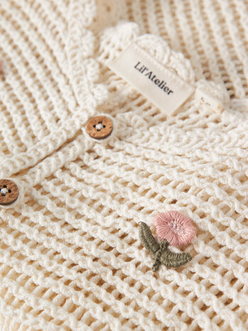 Lil ' Atelier Lil ' Atelier | NMFFLORA KNIT VEST LIL | Coconut Milk