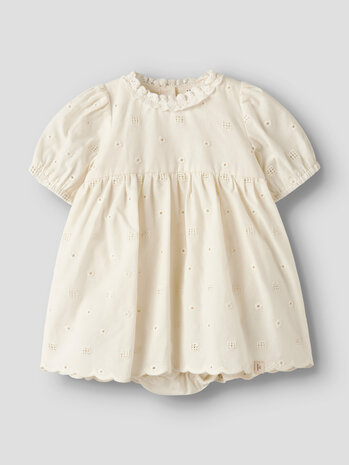 Lil ' Atelier Lil ' Atelier | NBFFLORES SS BODY DRESS LIL | Coconut Milk