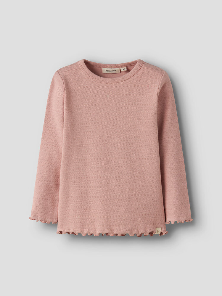 Lil ' Atelier Lil ' Atelier | NMFDIMIA LS SLIM TOP LIL | Misty Rose
