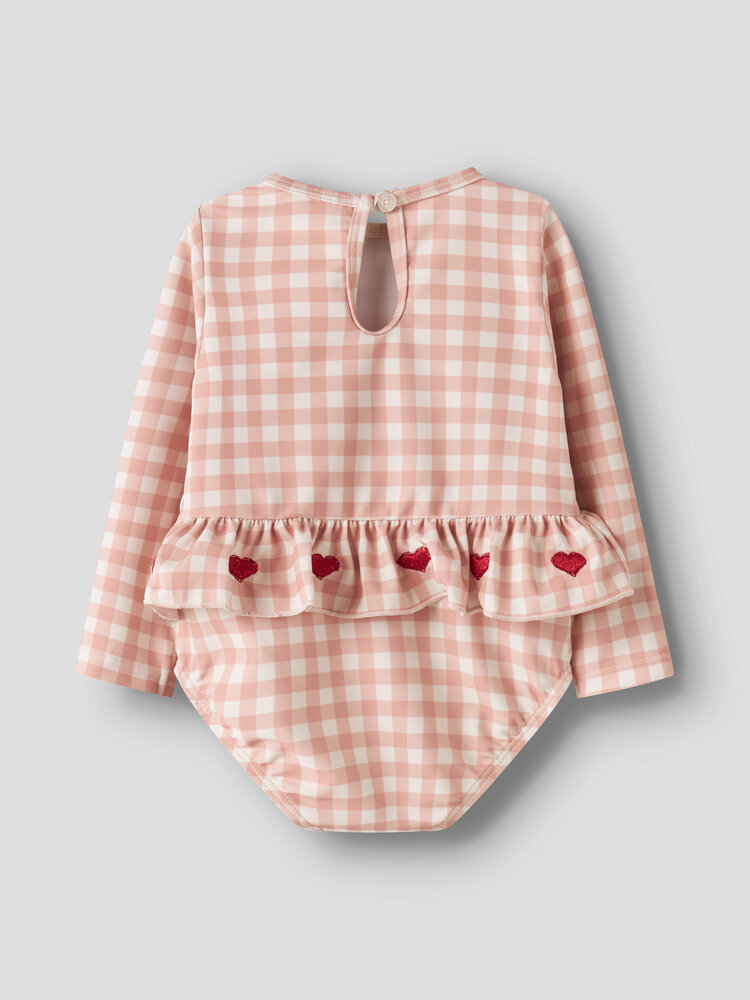 Lil ' Atelier Lil ' Atelier | NBFFINLEY LS SWIMSUIT LIL | Misty Rose