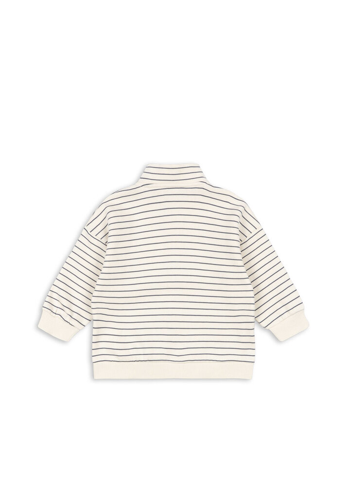 Konges Sløjd Konges Sløjd | Lou Stripe Half Zip Sweat Ocs | Flintstone Stripe