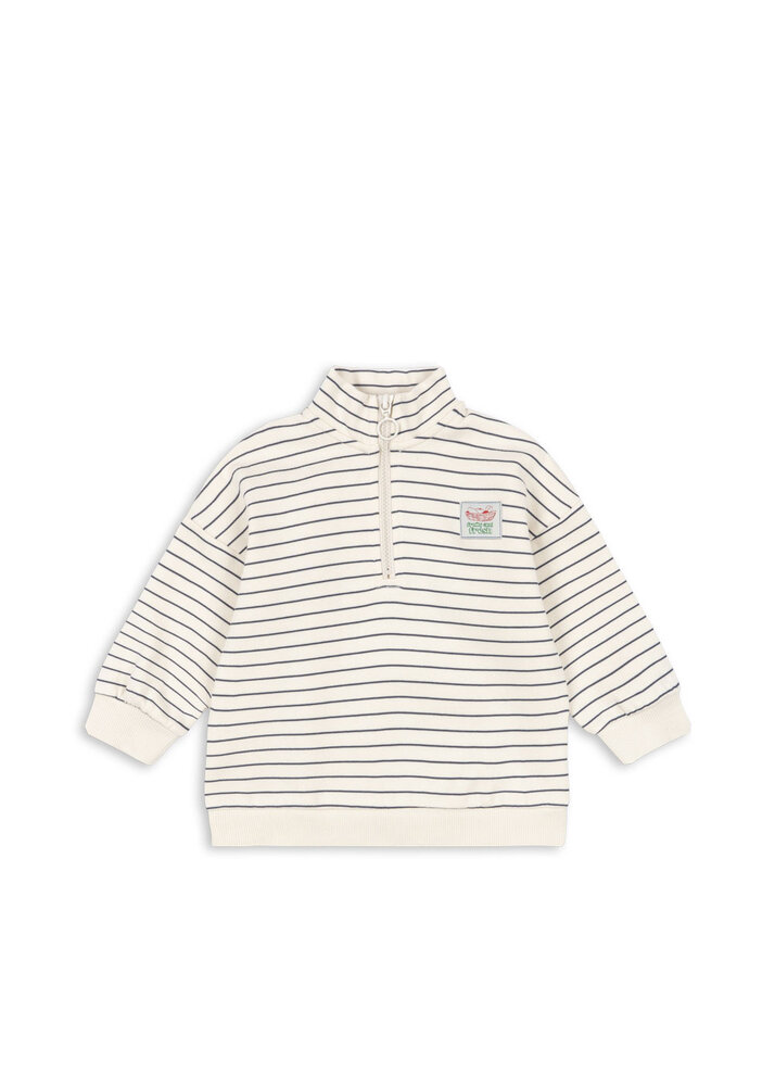 Konges Sløjd Konges Sløjd | Lou Stripe Half Zip Sweat Ocs | Flintstone Stripe