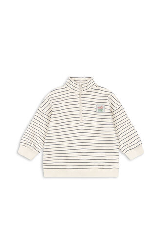 Konges Sløjd Konges Sløjd | Lou Stripe Half Zip Sweat Ocs | Flintstone Stripe