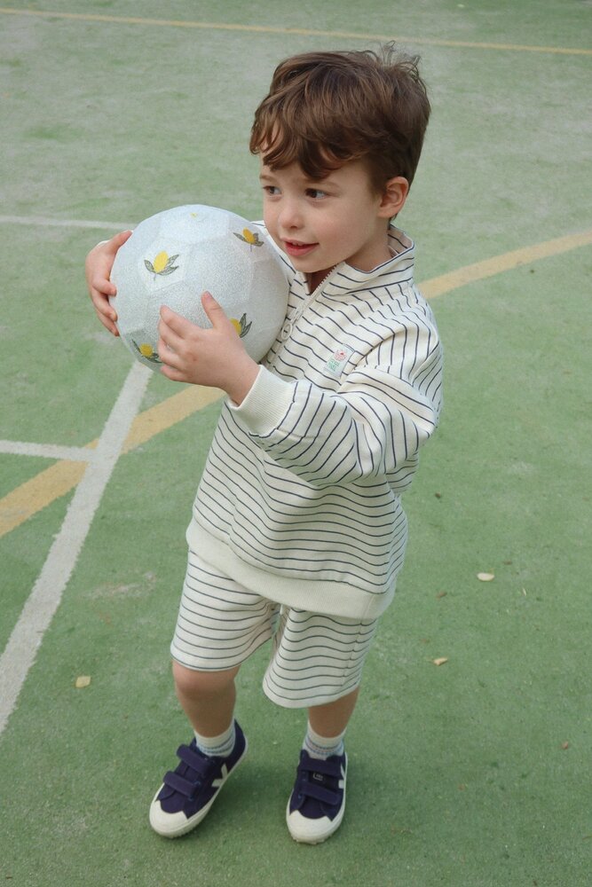 Konges Sløjd Konges Sløjd | Lou Stripe Half Zip Sweat Ocs | Flintstone Stripe