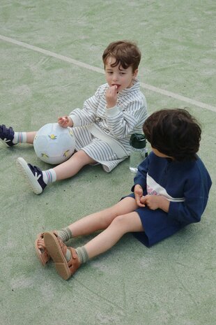 Konges Sløjd Konges Sløjd | Lou Stripe Half Zip Sweat Ocs | Flintstone Stripe